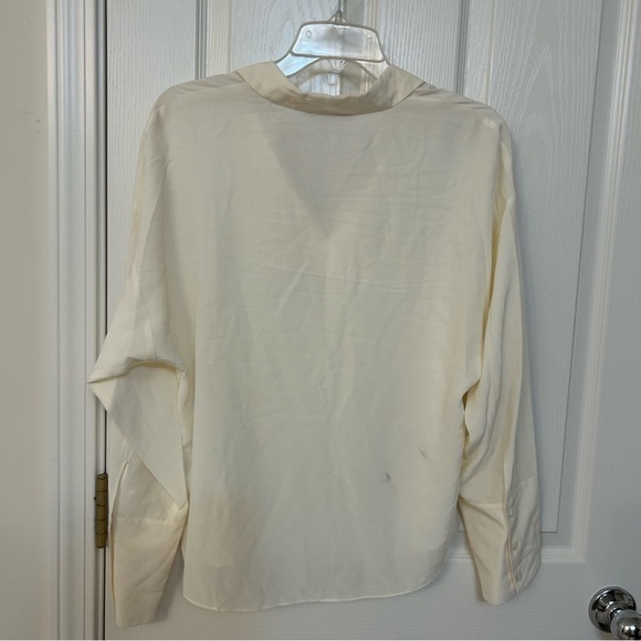 Rebecca Taylor Women's Essential Silk Blouse Top in Snow Size S - Picture 12 of 14